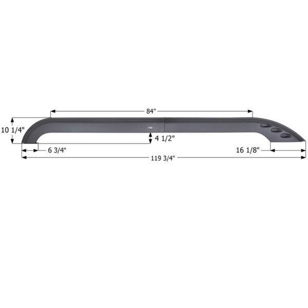 MVP RV Triple Axle Fender Skirt Right (Passenger Side), Icon FS4673