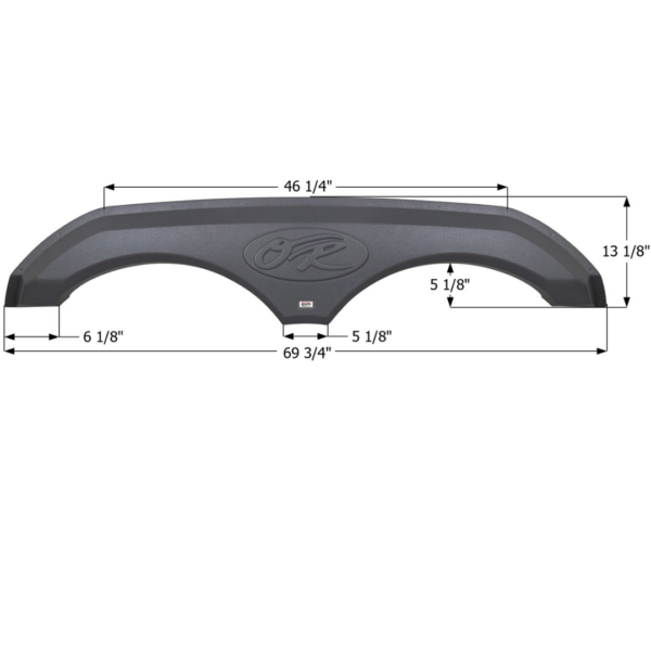 Open Range RV Tandem Fender Skirt, Icon FS4912