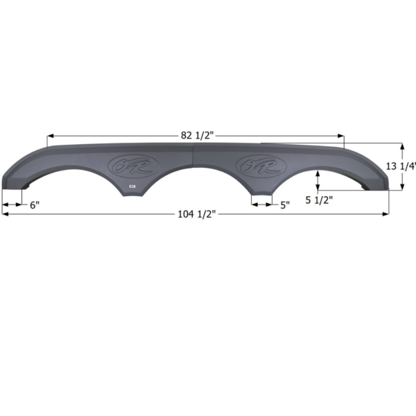 Open Range RV Triple Axle Fender Skirt, Icon FS5176