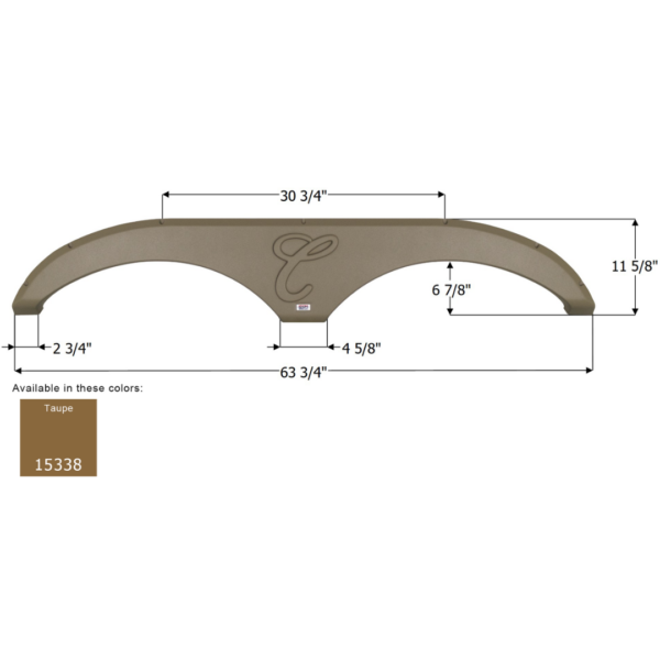 Forest River Cardinal 5th Wheel Travel Trailer Fender Skirt, Icon FS5338