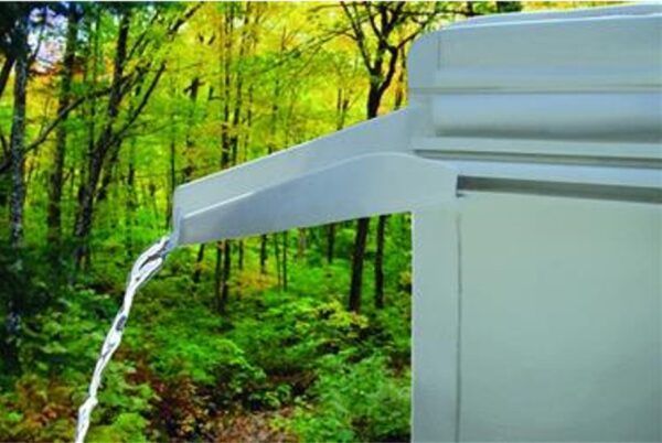 Extended Rain Gutter Spouts, White 655-PW-A