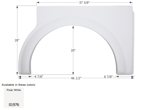 Damon Daybreak Class A Single Axle Fender Skirt Left (Drivers Side), Icon FS1975