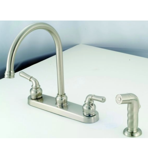 Two-Handle Kitchen 8 in Gooseneck Faucet, American Brass NN801GSN