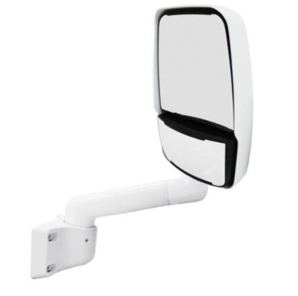 RV Motorhome Mirror, 2030 Passenger Side, Deluxe Head,White, 10 Inch Arm, Velvac 714302