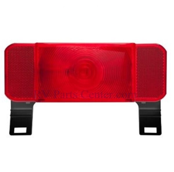 RV Tail Light with Red Lens, Black Base, Diver Side, Optronics RVSTB61P