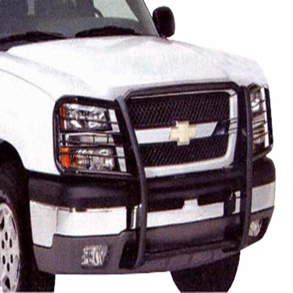 Steel Gloss Black Grille Guard, TrailFX, 1530344113