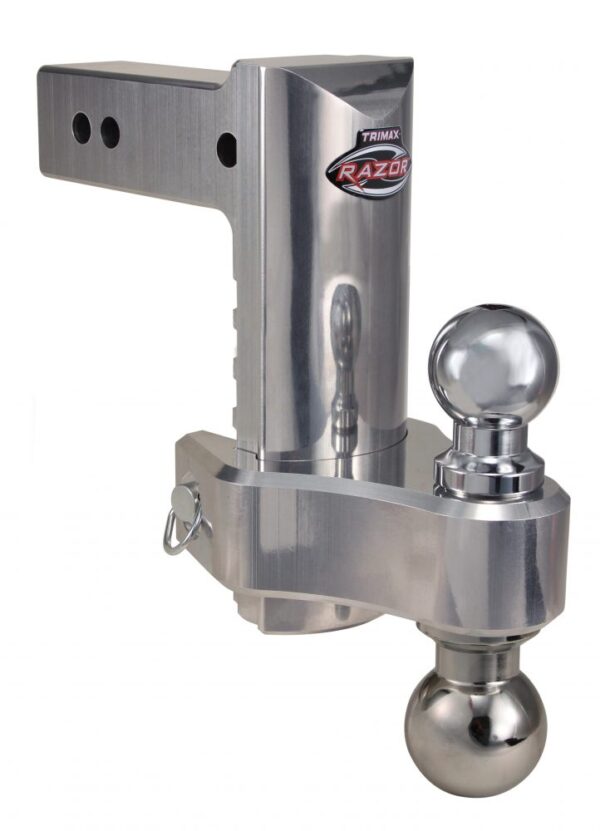 Trailer Hitch Ball Mount Polished Aluminum, Trimax TRZ8ALHD