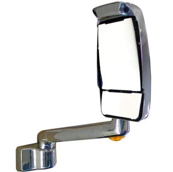 Passenger Side RV Mirror, Chrome with Camera, 17 in arm, Velvac 719210