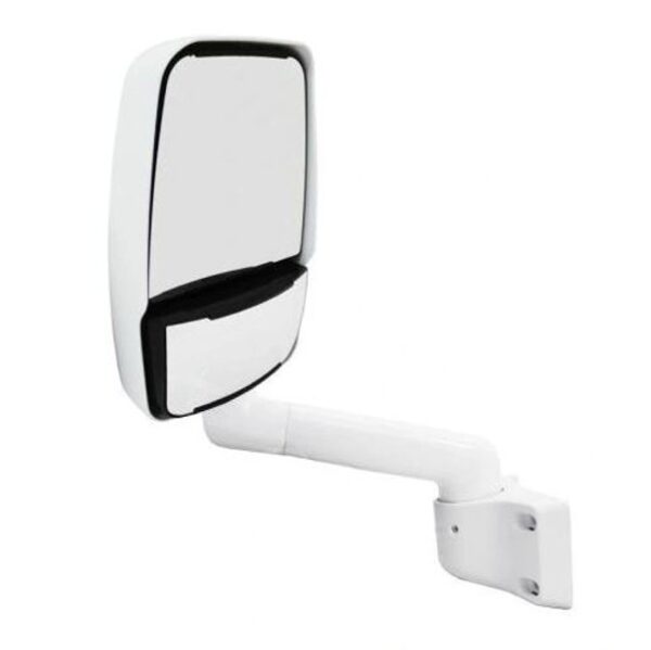 RV Motorhome Mirror, Driver Side, White, 10 inch Arm, Velvac 716131