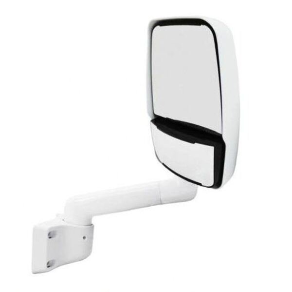 RV Motorhome Mirror, Passenger Side, White, 10 inch Arm, Velvac 716132